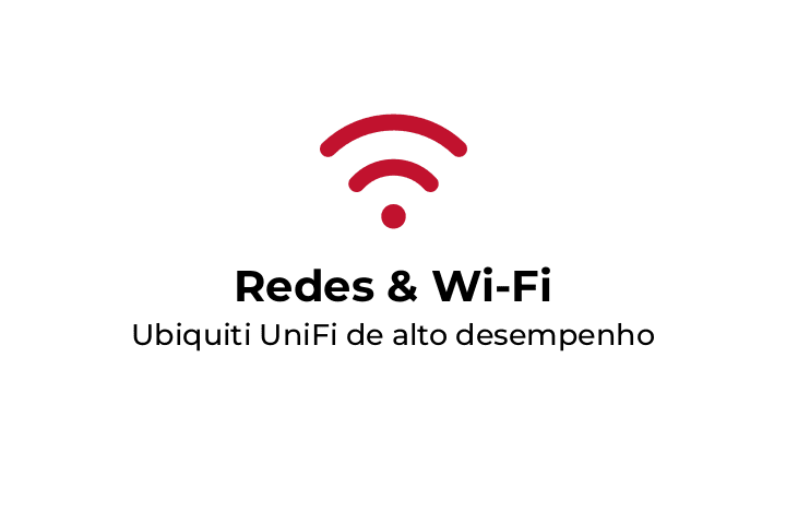 A Wi-Fi networks banner featuring a red wireless symbol, the text ‘Networks & Wi-Fi’ and the subtitle ‘High-performance Ubiquiti UniFi’;