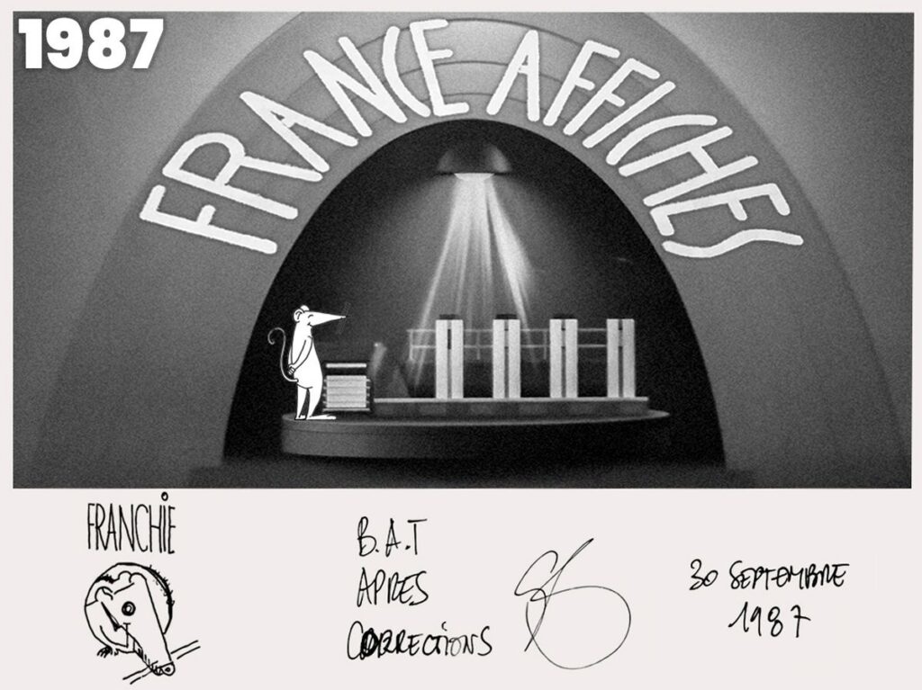Prova BAT de 1987 do arquivo da France Affiches, impressor de grande formato em Paris