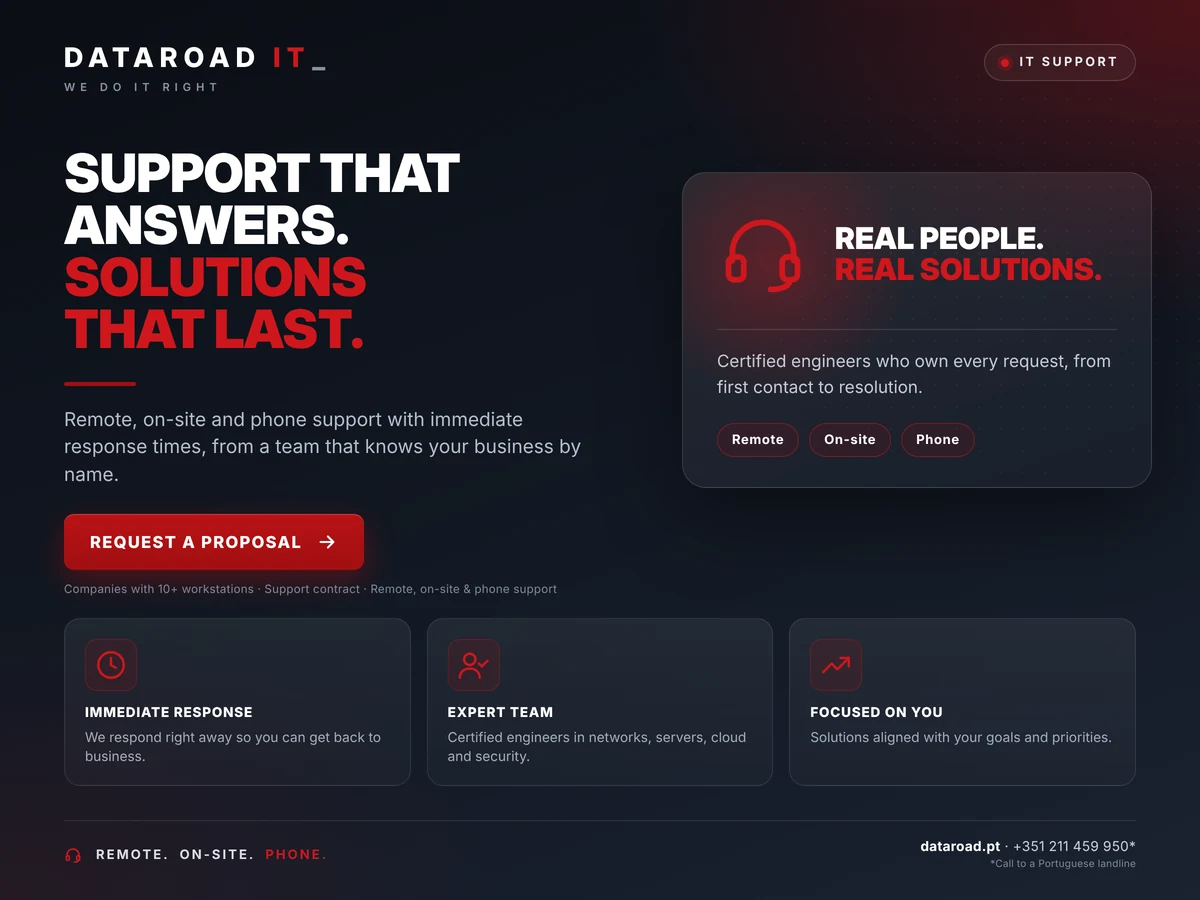 IT support that responds: real people, solutions that last