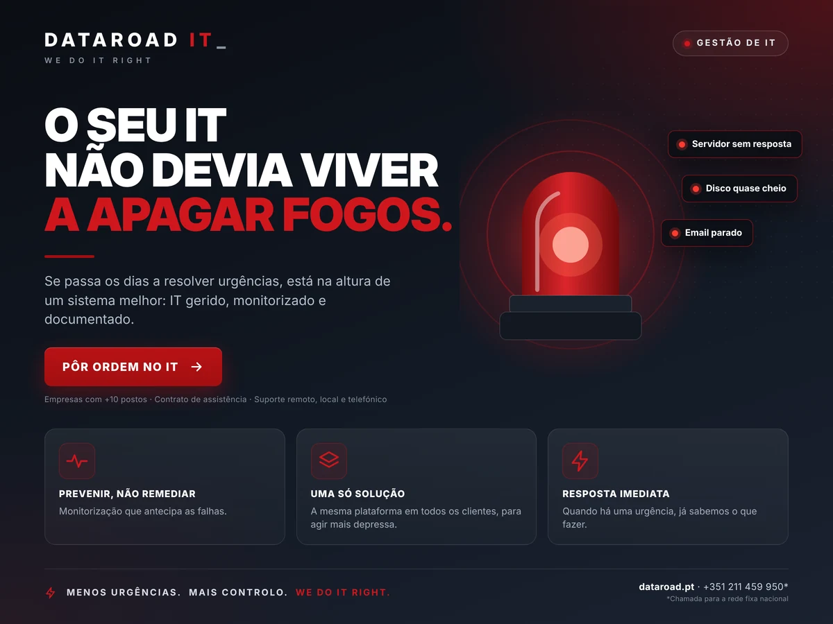 O seu IT não devia viver a apagar fogos: gestão de IT
