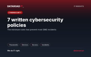 Internal cybersecurity policies: the seven written rules that every company should have and apply — DataRoad