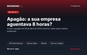 Preparar a empresa para um apagão: UPS, internet redundante, Starlink e um plano de uma página — DataRoad