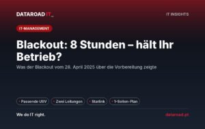 Die Firma auf einen Stromausfall vorbereiten: UPS, redundante Internetverbindung, Starlink und ein One-Page-Plan — DataRoad