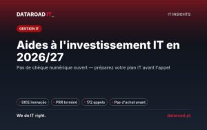 Aides à investir dans l'informatique : ce qui existe pour les PME en 2026/2027 — DataRoad