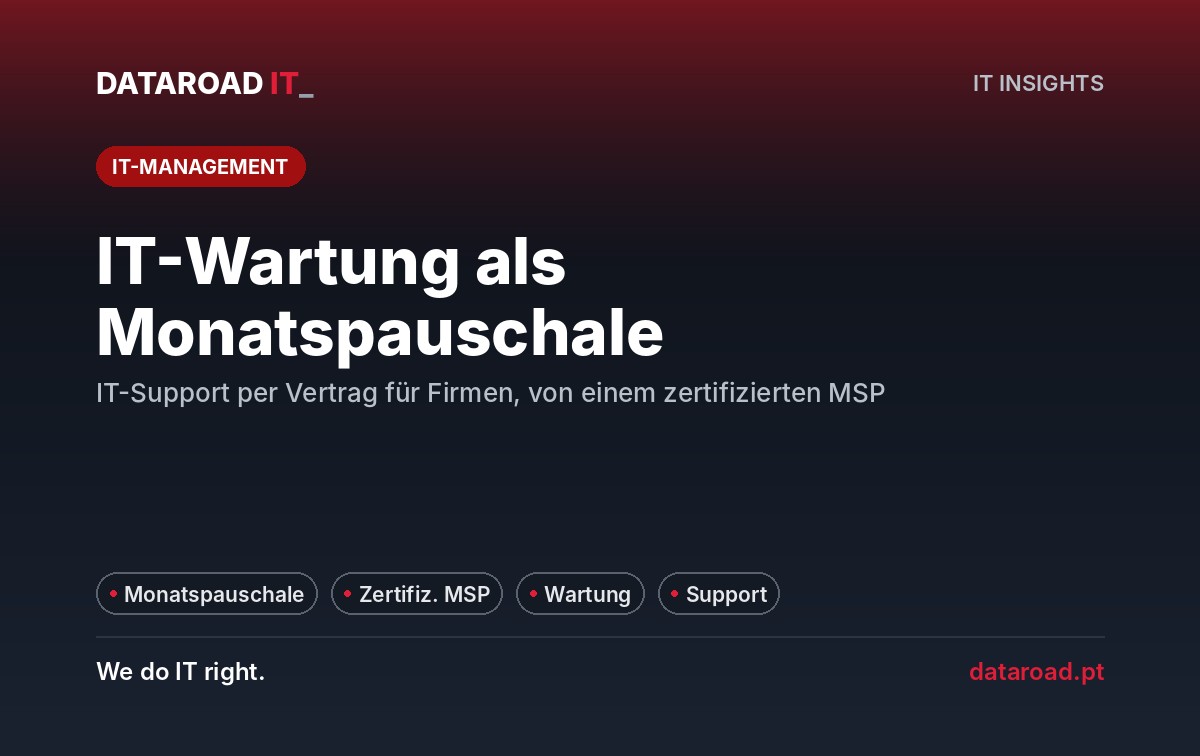 Informationsmanagement-Service für Unternehmen: Vertragssupport durch einen zertifizierten MSP — DataRoad