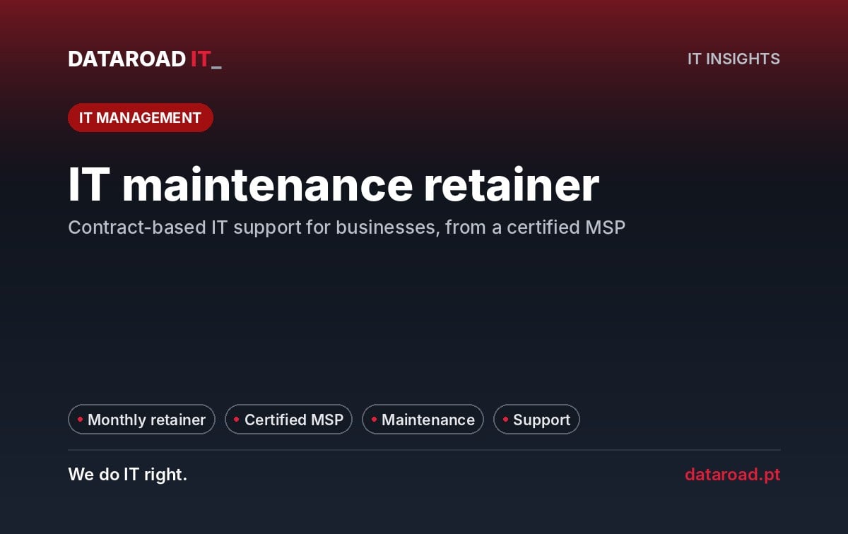 Computer maintenance plan for companies: contract support with a certified MSP — DataRoad