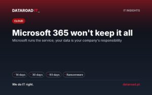 Microsoft 365 Backup: Real retention deadlines for email, OneDrive, and SharePoint, and what’s left to protect — DataRoad