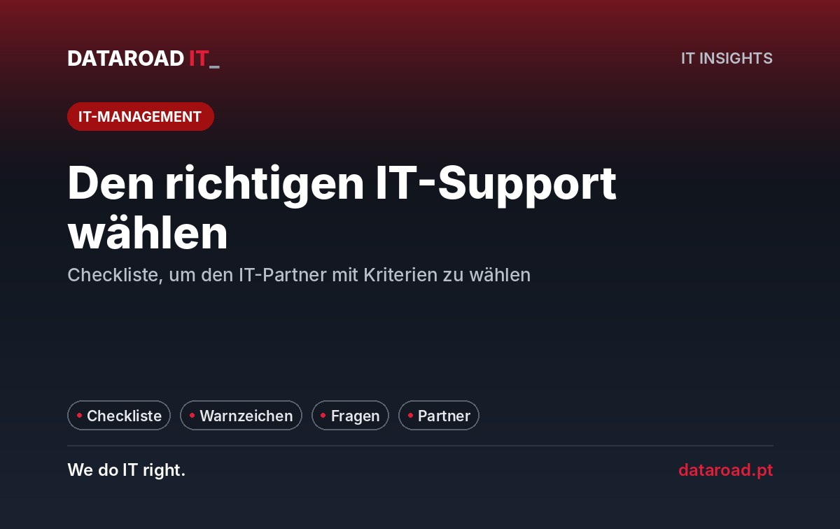 Informationsdienstleistungsunternehmen: Checkliste zur Auswahl des richtigen IT-Partners – mit Warnzeichen — DataRoad