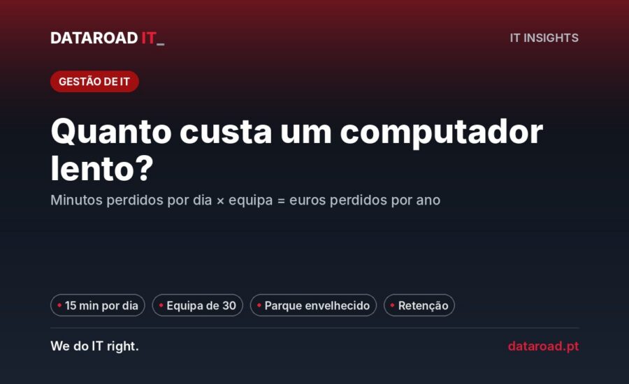 Computador lento: quanto custam 15 minutos perdidos por dia à equipa e como a manutenção ajuda — DataRoad