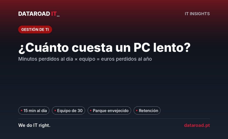 Computador lento: ¿cuánto cuesta 15 minutos perdidos al día para el equipo y cómo ayuda el mantenimiento — DataRoad