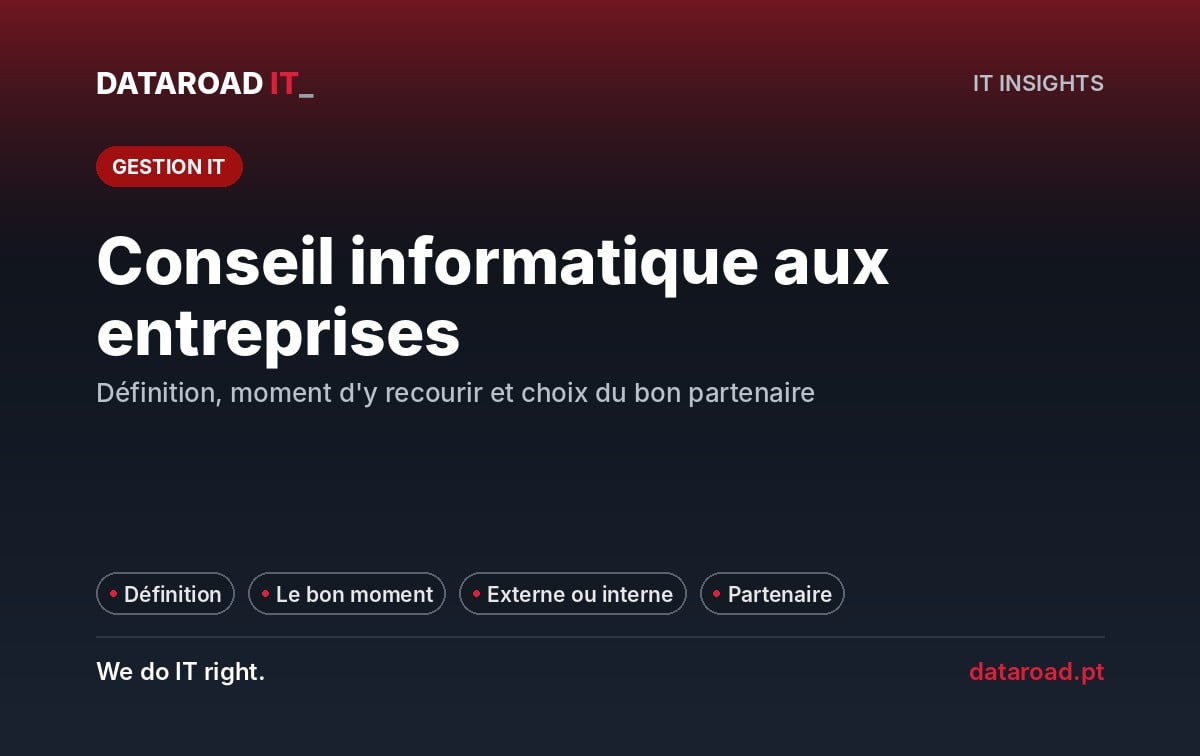 Consultance informatique pour les entreprises : ce qu’est-ce, quand le faire et comment choisir son partenaire — DataRoad