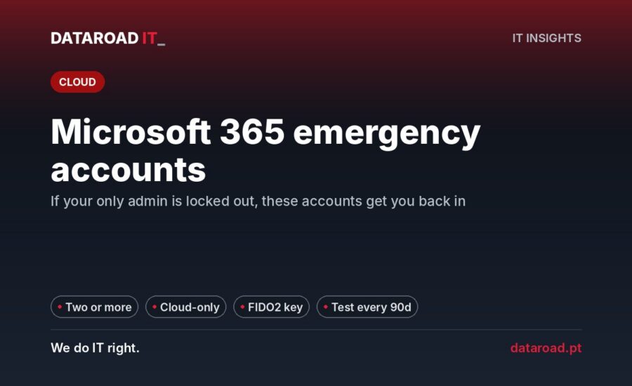 Microsoft 365 emergency accounts: what to do if the administrator gets locked out — DataRoad