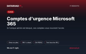 Contes d'urgence Microsoft 365 : que faire si l'administrateur tombe en panne — DataRoad