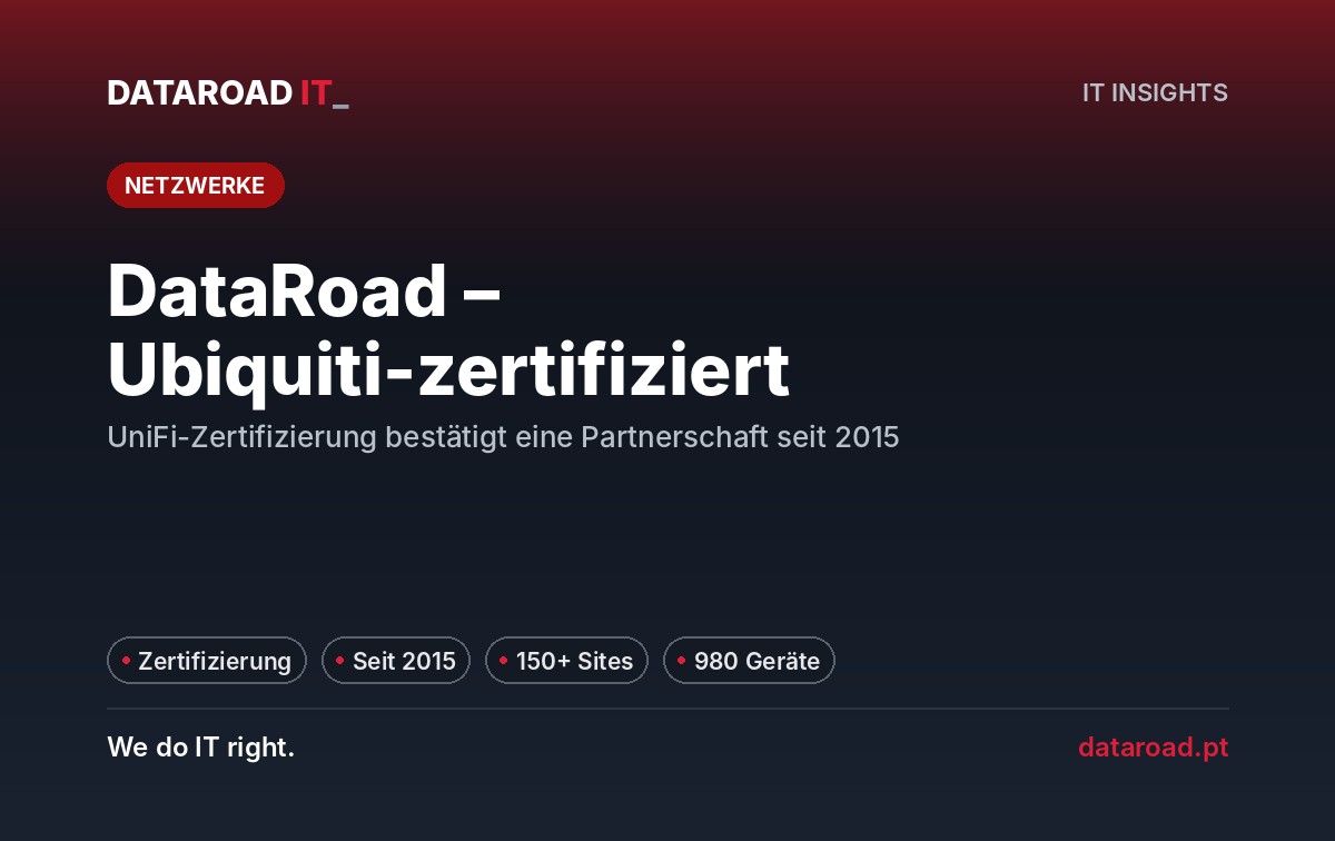 Ubiquiti-zertifizierter Partner: DataRoad erhält die UniFi-Zertifizierung mit 150+ aktiven Standorten — DataRoad