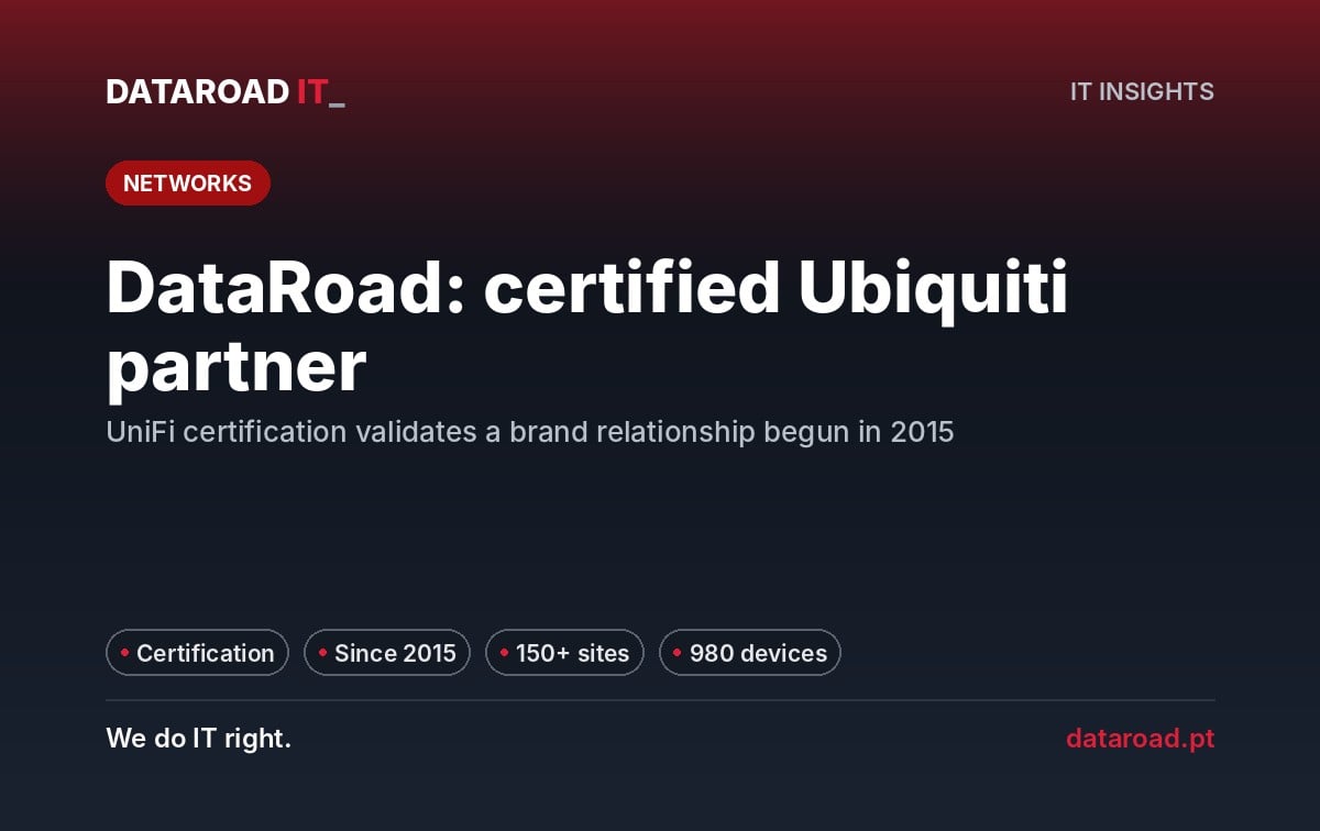 Ubiquiti certified partner: DataRoad obtains UniFi certification with 150+ active sites — DataRoad
