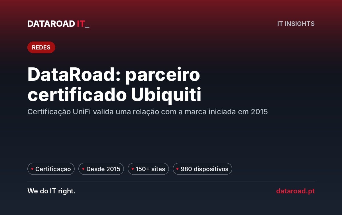Parceiro certificado Ubiquiti: DataRoad obtém a certificação UniFi com 150+ sites ativos — DataRoad