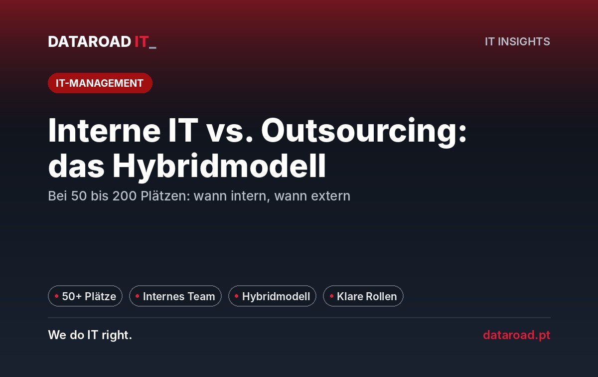 Inhouse-IT-Abteilung vs. Outsourcing: Das hybride Modell für Unternehmen mit 50 bis 200 Mitarbeitern — DataRoad