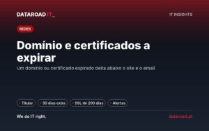 Domínio e certificados a expirar: titular, prazos SSL, DNS e alertas para proteger o site e o email — DataRoad