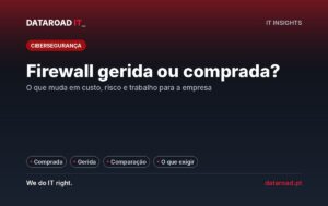 Firewall gerida ou comprada: comparação de custo, risco e trabalho, e o que exigir a um serviço gerido — DataRoad