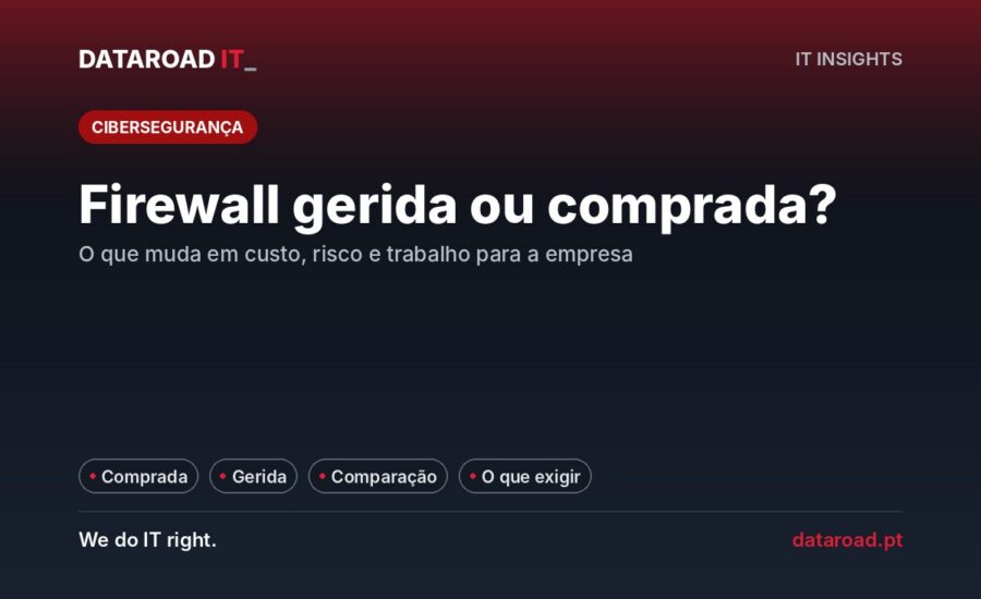 Firewall gerida ou comprada: comparação de custo, risco e trabalho, e o que exigir a um serviço gerido — DataRoad