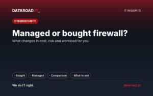 Managed or purchased firewall: a comparison of cost, risk and work, and what to require from a managed service — DataRoad