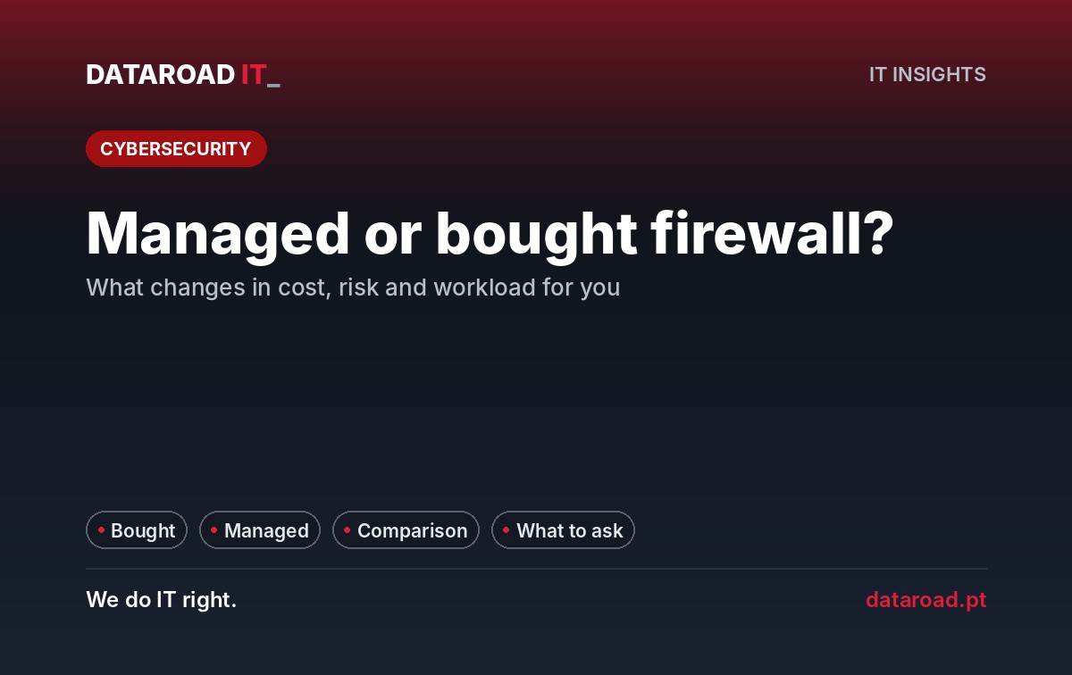 Managed or purchased firewall: a comparison of cost, risk and work, and what to require from a managed service — DataRoad