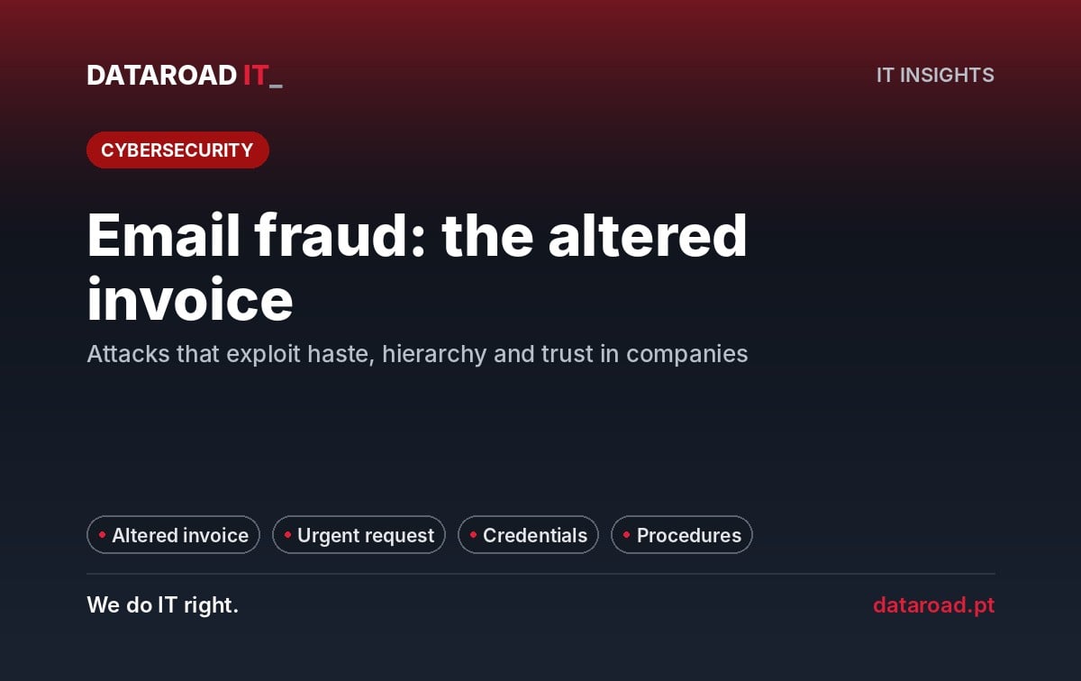 Email fraud in companies: altered invoices, urgent requests and procedures that work — DataRoad
