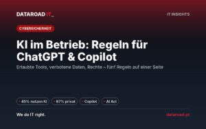 KI im Unternehmen: Fünf Regeln für die sichere Nutzung von ChatGPT und Copilot sowie geschützte Berechtigungen und Daten — DataRoad