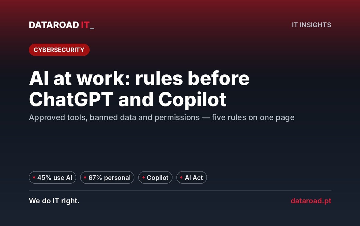 AI in the company: five rules for using ChatGPT and Copilot safely, with permissions and protected data — DataRoad