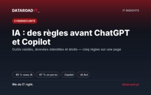IA dans l'entreprise : cinq règles pour utiliser ChatGPT et Copilot en toute sécurité, avec des autorisations et des données protégées — DataRoad
