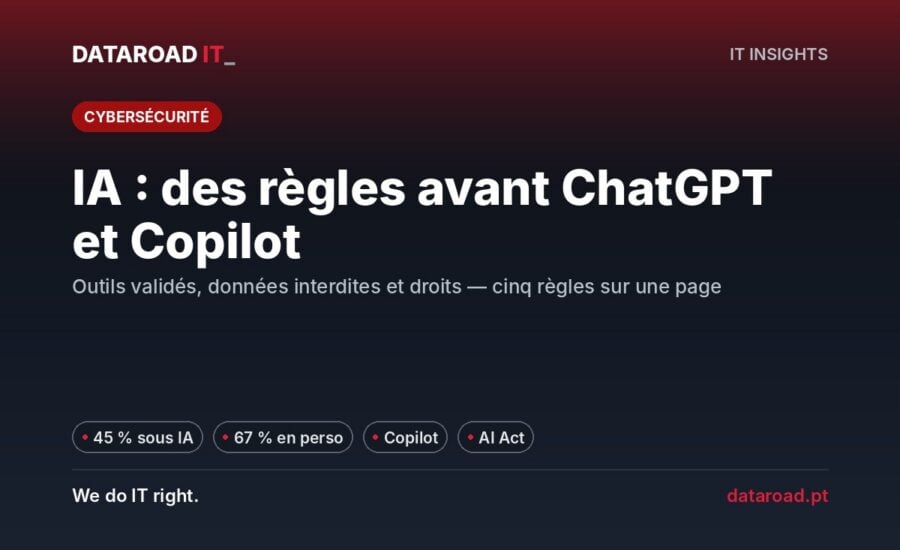 IA dans l'entreprise : cinq règles pour utiliser ChatGPT et Copilot en toute sécurité, avec des autorisations et des données protégées — DataRoad