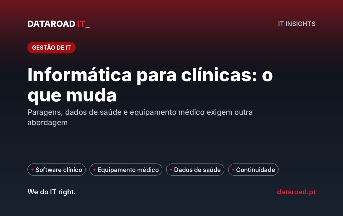 Informática para clínicas: software clínico, rede, equipamento médico e dados de saúde — DataRoad