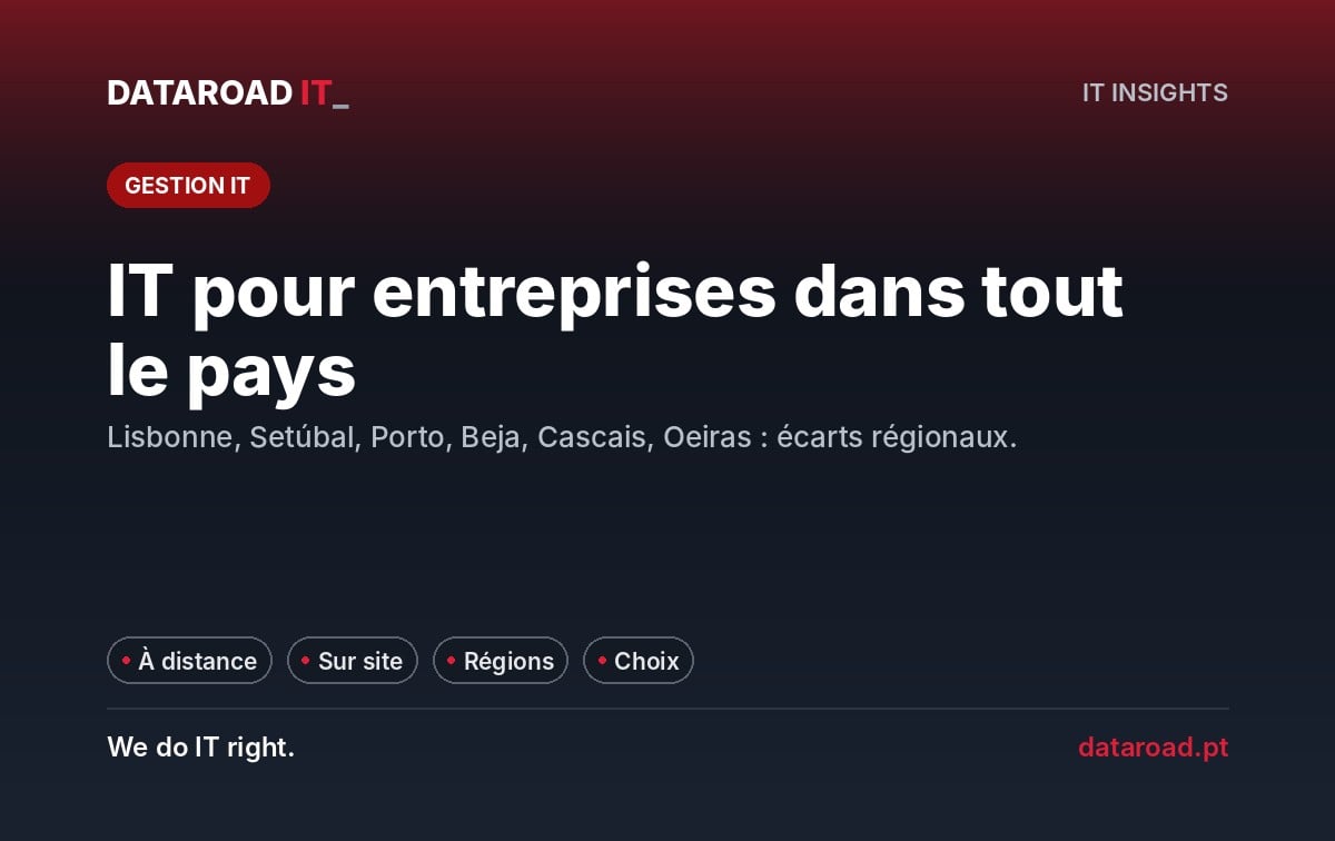 Informatique pour les entreprises à Lisbonne, Setúbal, Porto, Beja, Cascais et Oeiras : ce qui change selon la région — DataRoad