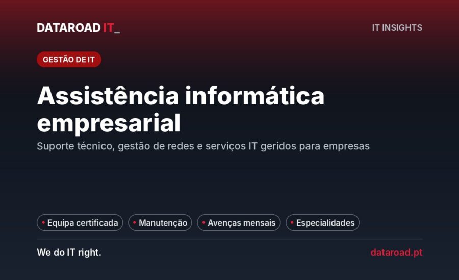 Assistência informática empresarial: suporte técnico, gestão de redes e serviços geridos — DataRoad