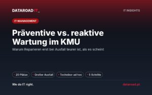 Vorbeugende vs. Korrektive Instandhaltung: Die tatsächlichen Kosten in einem mittelständischen Unternehmen mit 20 Mitarbeitern und wie man dies in fünf Schritten umsetzt — DataRoad