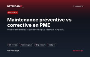 Maintenance préventive vs corrective : le coût réel dans une PME de 20 postes et comment le changer en cinq étapes — DataRoad