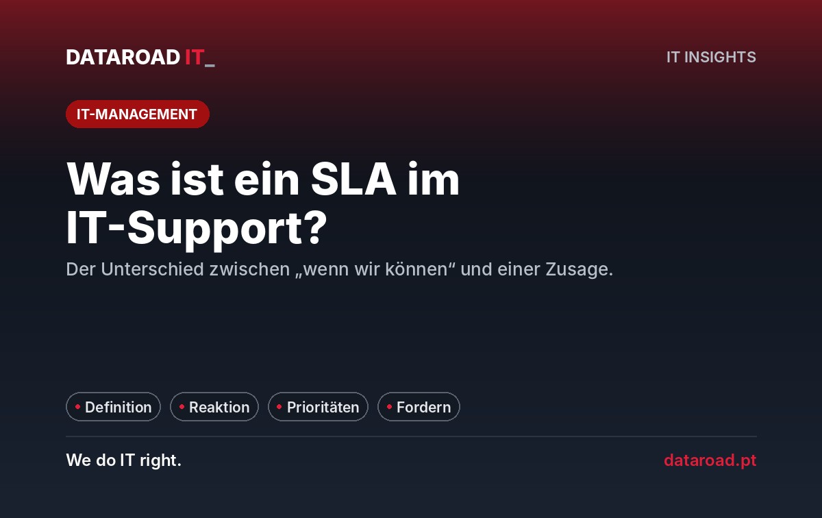 SLA in der IT-Supportbranche: Was ist das, Antwortzeit vs. Prioritätsstufen — DataRoad