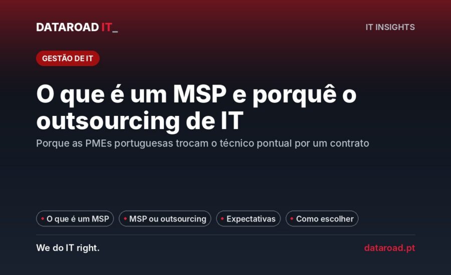 O que é um MSP: outsourcing de IT em Portugal, o que esperar e como escolher o parceiro — DataRoad