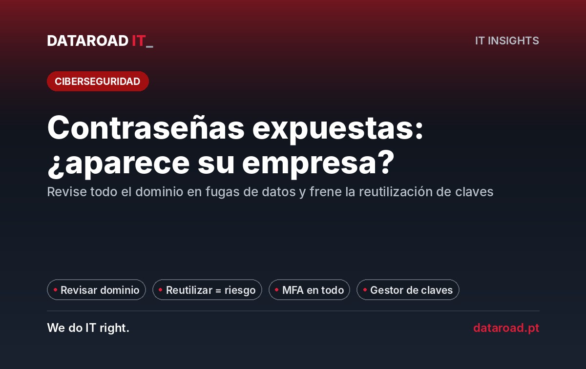 Contraseña expuesta: cómo saber si su empresa aparece en fugas de datos conocidas — DataRoad