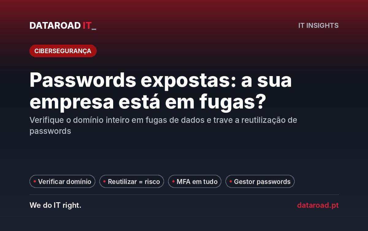 Passwords expostas: como saber se a sua empresa aparece em fugas de dados conhecidas — DataRoad
