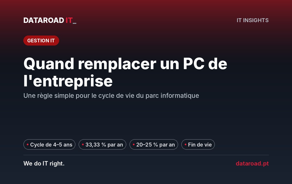 Lorsqu'on change un ordinateur : cycle de vie, dépréciation, renouvellement par cycles d'ondes et recyclage du parc — DataRoad