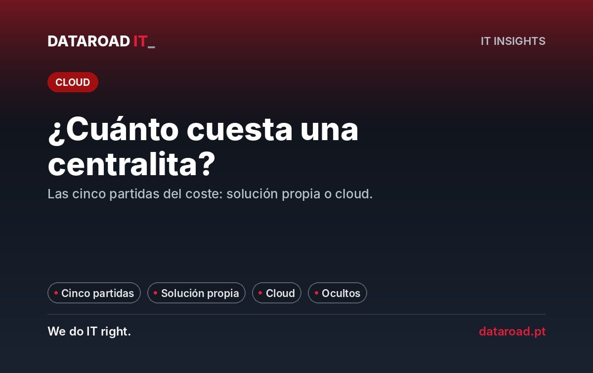 Central telefónica para empresas en Portugal: ¿cuánto cuesta, solución propia vs cloud y costes ocultos — DataRoad