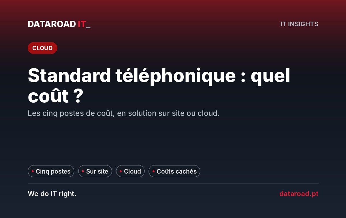 Téléphone central pour les entreprises au Portugal : combien ça coûte, la solution propre vs la cloud et les coûts cachés — DataRoad