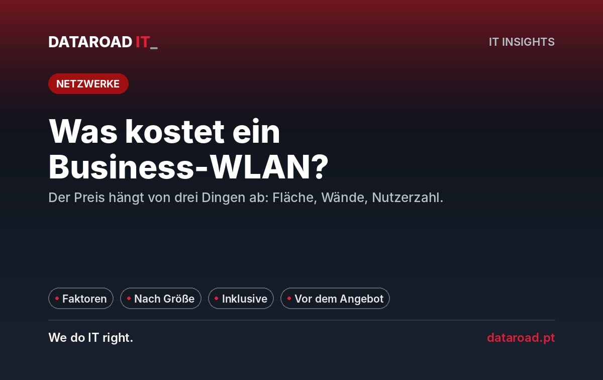 Kosten einer Unternehmens-Wi-Fi-Verbindung in Portugal: Was den Preis beeinflusst und was enthalten sein sollte — DataRoad