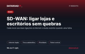 SD-WAN: ligar várias lojas e escritórios com segurança, internet dupla e sem quebras — DataRoad