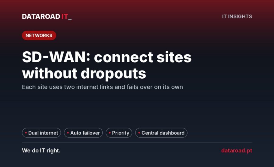 SD-WAN: connecting multiple stores and offices securely, with dual internet connections and no interruptions — DataRoad