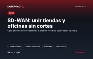 SD-WAN: conectar varias tiendas y oficinas de forma segura, con internet dual y sin interrupciones — DataRoad