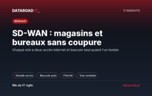 SD-WAN : connecter plusieurs magasins et bureaux en toute sécurité, avec une connexion internet double et sans coupure — DataRoad
