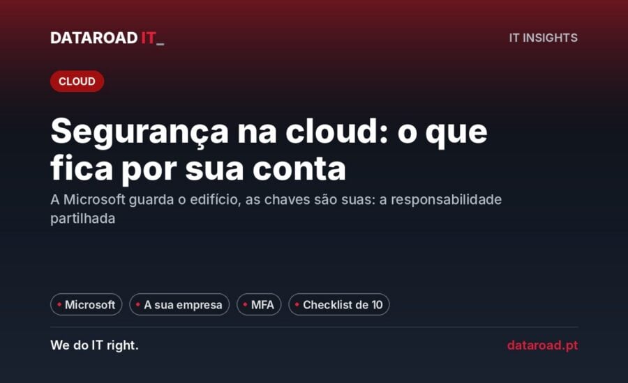 Segurança na cloud: o que a Microsoft protege e o que fica por conta da sua empresa — DataRoad