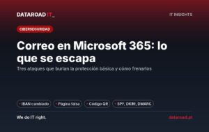 Seguridad del correo electrónico de Microsoft 365: factura con IBAN alterado, phishing, códigos QR y DMARC explicados — DataRoad